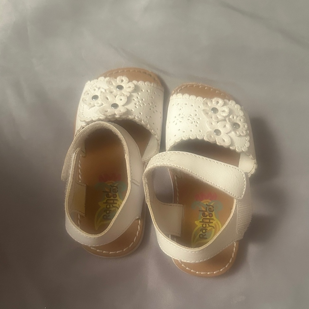 Rachel Kids Floral White Sandals